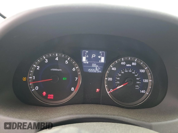 2015 Hyundai Accent GLS with VIN KMHCT4AEXFU890896, listed as a Copart auction lot 49489995 with 155,525 mi miles and Salvage Title. Bid and sale history available at carsss.com. Image 9.