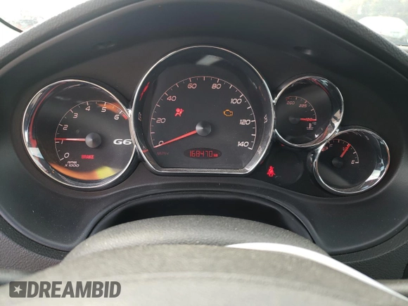 2006 Pontiac G6 GTP with VIN 1G2ZM151164136839, listed as a Copart auction lot 80688484 with 168,470 mi miles and Salvage Title. Bid and sale history available at carsss.com. Image 9.