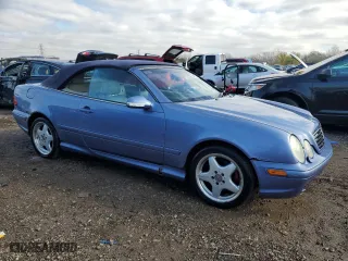 2001 Mercedes-Benz CLK-Class with VIN WDBLK70G91T070219, listed as a Copart auction lot 79417674 with 0 mi miles and Salvage Title. Bid and sale history available at carsss.com. Image 4.