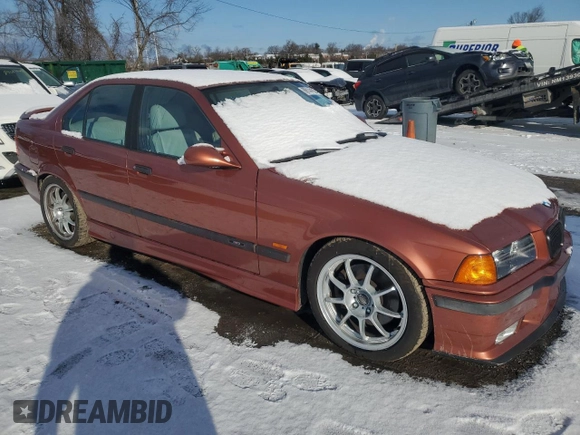 1997 BMW M3 with VIN WBSCD9329VEE06884, listed as a Copart auction lot 89144195 with 168,494 mi miles and Clean title. Bid and sale history available at DreamBid. Image 4.