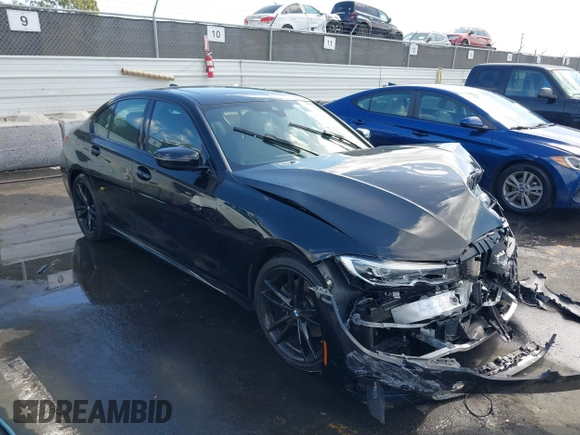 2021 BMW 3 Series 330i with VIN 3MW5R1J01M8B95857, listed as a IAAI auction lot 41522820 with 1 mi miles. Bid and sale history available at carsss.com. Image 1.