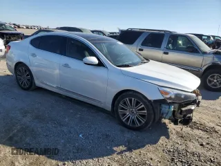 2015 Kia Cadenza Premium with VIN KNALN4D77F5173374, listed as a Copart auction lot 89330105 with 90,864 mi miles and Salvage Title. Bid and sale history available at carsss.com. Image 4.