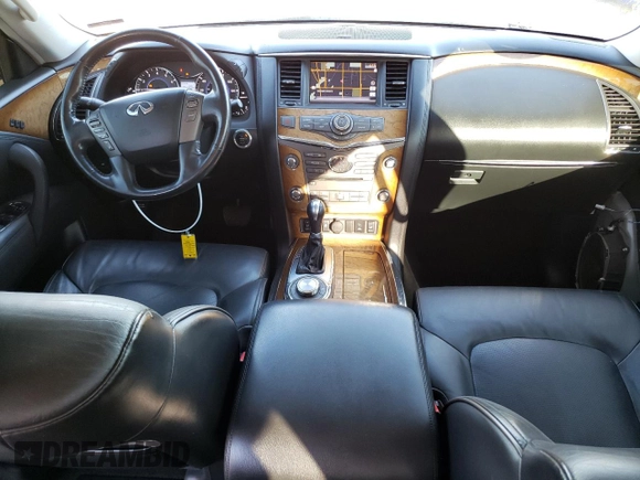 2011 Infiniti QX56 7-passenger with VIN JN8AZ2NE0B9005454, listed as a Copart auction lot 73222904 with 143,449 mi miles and Salvage Title. Bid and sale history available at carsss.com. Image 8.