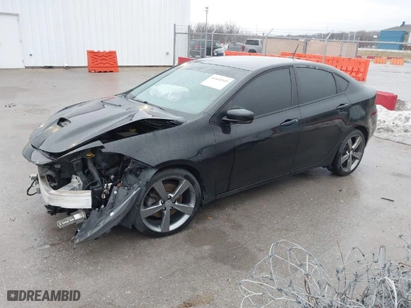 2016 Dodge Dart GT with VIN 1C3CDFEB6GD593496, listed as a IAAI auction lot 41464949 with 81,025 mi miles. Bid and sale history available at carsss.com. Image 2.