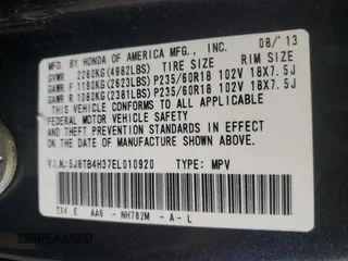 2014 Acura RDX with VIN 5J8TB4H37EL010920, listed as a Copart auction lot 49068765 with 177,332 mi miles and Non repairable. Bid and sale history available at DreamBid. Image 14.