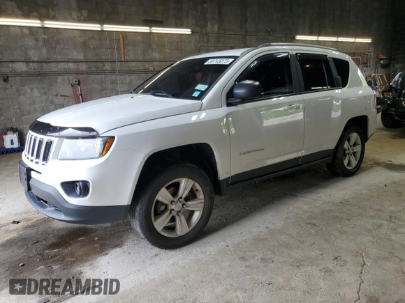 2016 Jeep Compass Sport with VIN 1C4NJDBB7GD627029, listed as a Copart auction lot 58745075 with 108,175 mi miles and Salvage title. Bid and sale history available at DreamBid. Image 1.