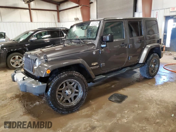 2014 Jeep Wrangler Unlimited Sahara z VIN 1C4BJWEG6EL183943, wystawiony jako Copart lot #48945325 z przebiegiem 171 711 mil mil oraz Czysty tytuł • Clean title. Historia ofert i sprzedaży dostępna na DreamBid. Obrazek 1.