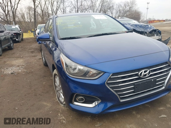2021 Hyundai Accent SE with VIN 3KPC24A64ME150191, listed as a IAAI auction lot 41563616 with 76,702 mi miles. Bid and sale history available at carsss.com. Image 1.