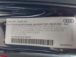 2018 Audi A4 Premium with VIN WAUKMAF42JA146373, listed as a IAAI auction lot 41276588 with 107,063 mi miles. Bid and sale history available at carsss.com. Image 9.