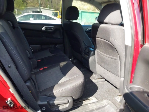 2017 Nissan Pathfinder S with VIN 5N1DR2MM6HC624052, listed as a IAAI auction lot 41885967 with 76616 miles. Bid and sale history available at carsss.com. Image 8.