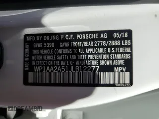 2018 Porsche Macan с VIN WP1AA2A51JLB12277, выставлен на аукционе Copart как лот 58071545 с пробегом 54 833 миль миль и Списание • Salvage title. История ставок и продаж доступна на DreamBid. Изображение 13.
