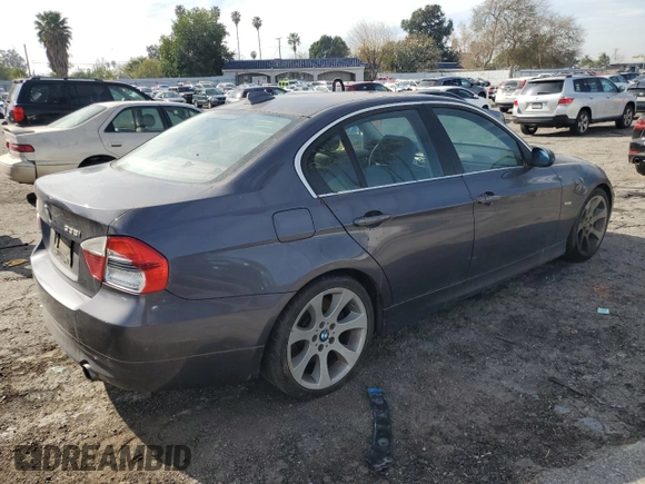 2008 BMW 3 Series 335i with VIN WBAVB77518NH79417, listed as a Copart auction lot 43577375 with 97,291 mi miles and Salvage Title. Bid and sale history available at carsss.com. Image 3.