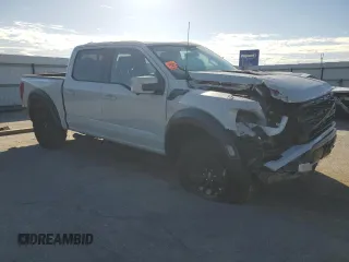 2024 Ford F-150 Raptor with VIN 1FTFW1RG9RFA65096, listed as a Copart auction lot 43702405 with 21,959 mi miles and Salvage Title. Bid and sale history available at DreamBid. Image 4.