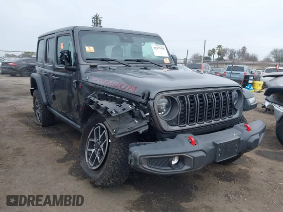 2024 Jeep Wrangler Rubicon with VIN 1C4PJXFG1RW314131, listed as a IAAI auction lot 41472426 with Not provided miles and . Bid and sale history available at DreamBid. Image 1.