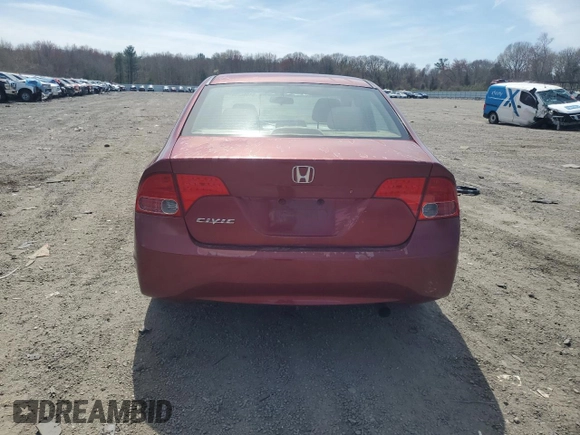 2008 Honda Civic LX with VIN 1HGFA16558L018019, listed as a Copart auction lot 54498205 with 219,956 mi miles and Clean Title. Bid and sale history available at DreamBid. Image 6.