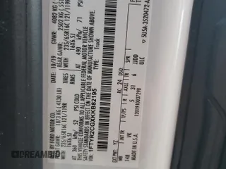 2019 Ford Transit with VIN 1FTYR2CGXKKB82195, listed as a Copart auction lot 74347834 with Not Provided miles and Salvage Title. Bid and sale history available at carsss.com. Image 14.