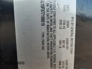 2007 Chevrolet Cobalt LT z VIN 1G1AL15F377188019, wystawiony jako Copart lot #53353905 z przebiegiem Nie podano mil oraz Szkoda całkowita • Salvage title. Historia ofert i sprzedaży dostępna na DreamBid. Obrazek 15.