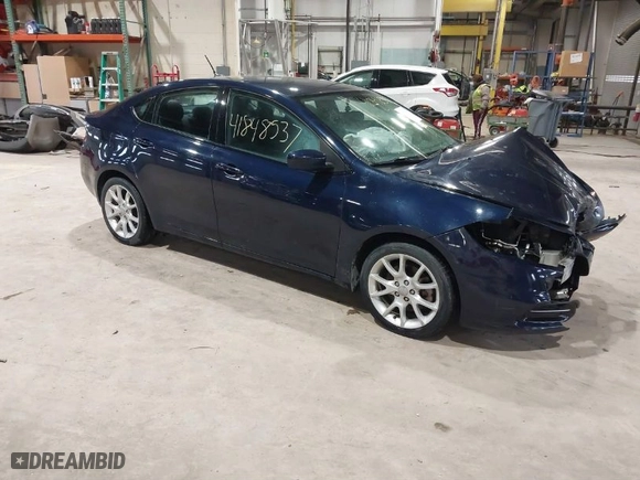 2014 Dodge Dart SXT with VIN 1C3CDFBB4ED743901, listed as a IAAI auction lot 41848537 with 105,405 mi miles. Bid and sale history available at carsss.com. Image 1.