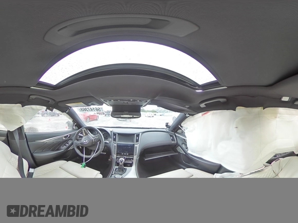 2019 Infiniti Q50 Red Sport 400 with VIN JN1FV7AP4KM760088, listed as a Copart auction lot 56147365 with 106,541 mi miles and Salvage title. Bid and sale history available at DreamBid. Image 14.