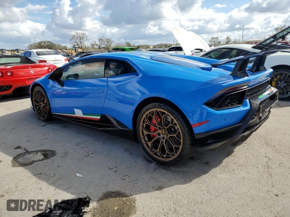 2018 LAMBORGHINI PERFORMANTE z VIN ZHWUD4ZF2JLA08437, wystawiony jako Copart lot #76293594 z przebiegiem Nie podano mil oraz Nie do naprawy • Non repairable. Historia ofert i sprzedaży dostępna na DreamBid. Obrazek 2.