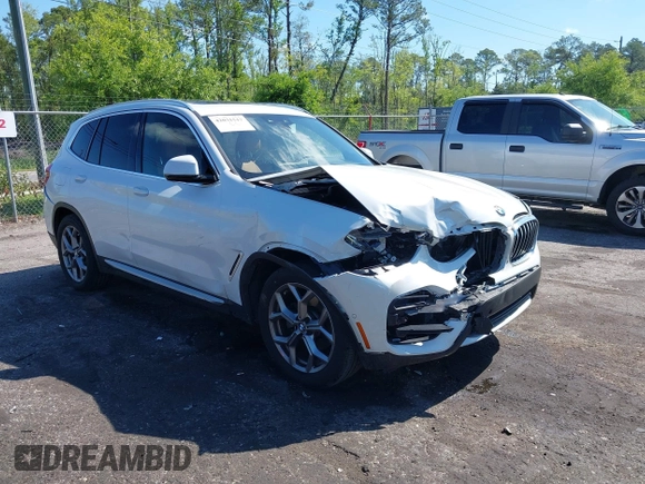 2020 BMW X3 sDrive30i with VIN 5UXTY3C01L9D37085, listed as a IAAI auction lot 42031517 with 54,114 mi miles and . Bid and sale history available at DreamBid. Image 1.