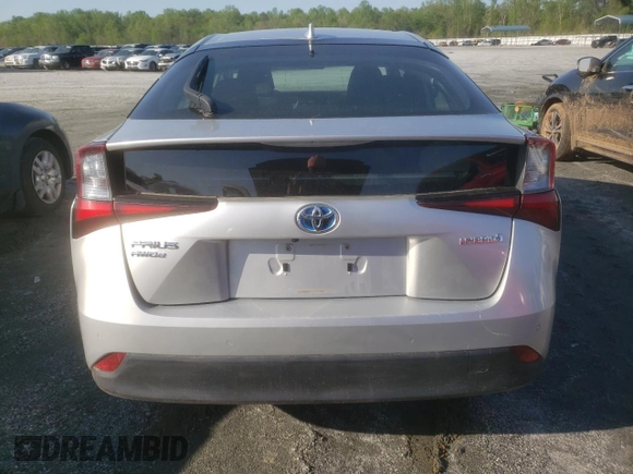 2019 Toyota Prius LE with VIN JTDL9RFU9K3003241, listed as a Copart auction lot 51743415 with 52,629 mi miles and Salvage Title. Bid and sale history available at DreamBid. Image 6.