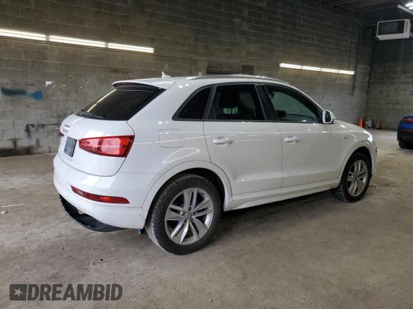 2018 Audi Q3 Premium with VIN WA1BCCFS9JR000127, listed as a Copart auction lot 58555755 with 60,295 mi miles and Salvage title. Bid and sale history available at DreamBid. Image 3.