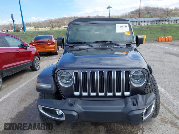 2019 Jeep Wrangler Unlimited Sahara with VIN 1C4HJXEN3KW622167, listed as a IAAI auction lot 41880702 with 72,928 mi miles and . Bid and sale history available at DreamBid. Image 13.