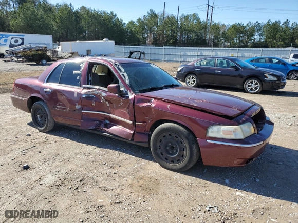 2006 Mercury Grand Marquis GS with VIN 2MEFM74W46X600566, listed as a Copart auction lot 45893975 with 0 mi miles and Salvage Title. Bid and sale history available at carsss.com. Image 4.