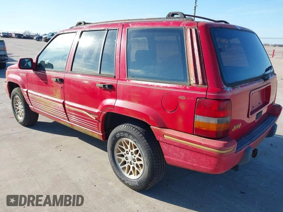 1993 Jeep Grand Cherokee Limited with VIN 1J4GZ78Y1PC566288, listed as a IAAI auction lot 41677921 with 73,490 mi miles. Bid and sale history available at carsss.com. Image 3.