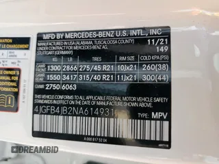 2022 Mercedes-Benz GLE 350 with VIN 4JGFB4JB2NA614931, listed as a Copart auction lot 57523185 with 51,340 mi miles and Salvage title. Bid and sale history available at DreamBid. Image 13.