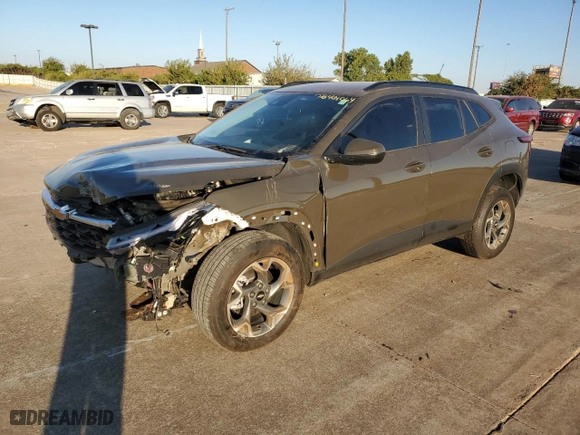 2024 Chevrolet Trax LT with VIN KL77LHE25RC164514, listed as a Copart auction lot 76401064 with 22,706 mi miles and Salvage Title. Bid and sale history available at carsss.com. Image 1.
