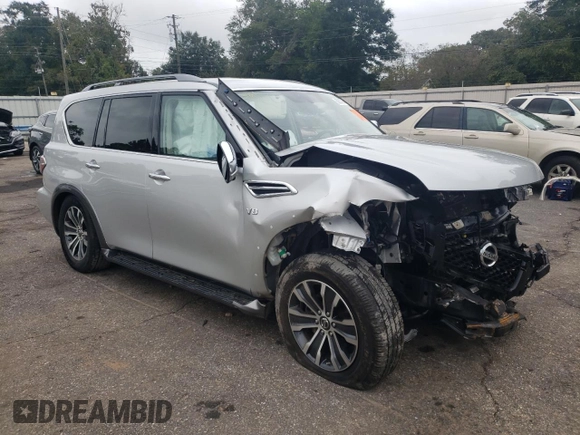 2020 Nissan Armada SL with VIN JN8AY2ND3LX017458, listed as a Copart auction lot 69870064 with 114,191 mi miles and Salvage Title. Bid and sale history available at carsss.com. Image 4.