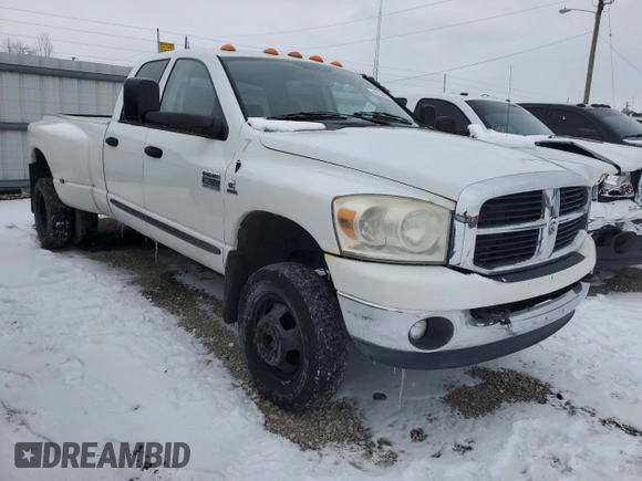 2007 Dodge 3500 SLT with VIN 3D7MX48A37G784946, listed as a Copart auction lot 44722485 with 386,813 mi miles and Salvage title. Bid and sale history available at DreamBid. Image 4.