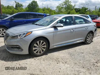 2015 Hyundai Sonata Sport with VIN 5NPE34AF3FH072555, listed as a Copart auction lot 58153545 with 128,180 mi miles and Salvage title. Bid and sale history available at DreamBid. Image 1.