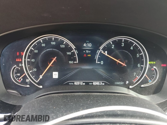 2018 BMW 5 Series 540i xDrive with VIN WBAJE7C54JWC57361, listed as a Copart auction lot 53047545 with 62,312 mi miles and Salvage title. Bid and sale history available at DreamBid. Image 9.