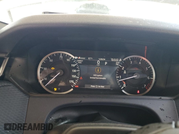 2023 Land Rover Range Rover Velar R-Dynamic S with VIN SALYT2EX6PA359801, listed as a Copart auction lot 66690694 with 20,937 mi miles and Non Repairable. Bid and sale history available at DreamBid. Image 9.