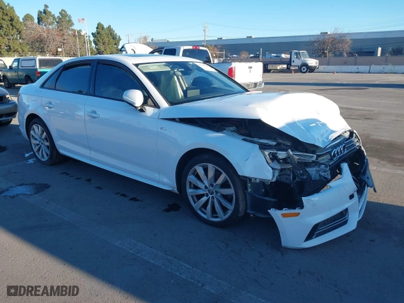 2018 Audi A4 Premium with VIN WAUKMAF48JN001198, listed as a IAAI auction lot 41365318 with 82,893 mi miles. Bid and sale history available at carsss.com. Image 1.