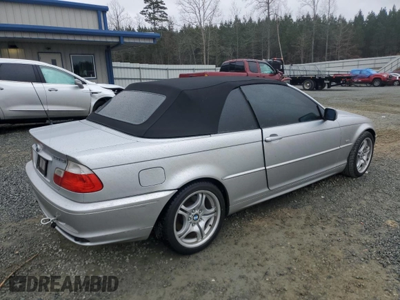 2001 BMW 3 Series 330Ci with VIN WBABS53411JU85191, listed as a Copart auction lot 42703495 with 0 mi miles and Salvage Title. Bid and sale history available at carsss.com. Image 3.