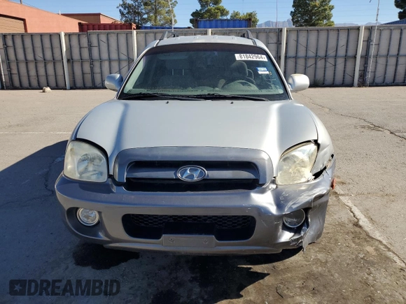 2006 Hyundai Santa Fe GLS with VIN KM8SC13D86U108478, listed as a Copart auction lot 81842964 with 110,919 mi miles and Salvage Title. Bid and sale history available at carsss.com. Image 5.