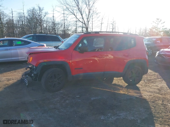 2018 Jeep Renegade Upland Edition with VIN ZACCJBAB0JPH93740, listed as a IAAI auction lot 41705533 with 68,178 mi miles. Bid and sale history available at carsss.com. Image 14.