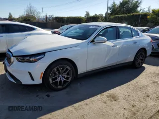 2024 BMW 5 Series 530i with VIN WBA43FJ07RCP91470, listed as a Copart auction lot 46079525 with 0 mi miles and Salvage Title. Bid and sale history available at carsss.com. Image 1.
