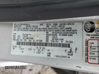 2016 Ford Fiesta S with VIN 3FADP4AJ2GM159479, listed as a Copart auction lot 51673235 with 77,994 mi miles and Salvage title. Bid and sale history available at DreamBid. Image 12.