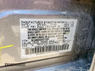 2024 Nissan Sentra SV with VIN 3N1AB8CVXRY217033, listed as a Copart auction lot 58655825 with 21,531 mi miles and Salvage title. Bid and sale history available at DreamBid. Image 13.