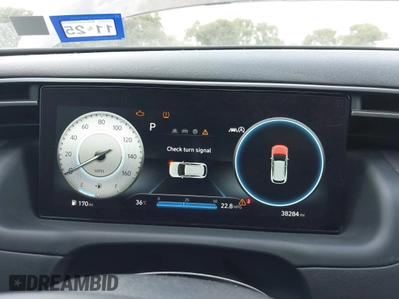 2022 Hyundai Tucson SEL with VIN 5NMJC3AE1NH012981, listed as a IAAI auction lot 41957812 with 38,284 mi miles and . Bid and sale history available at DreamBid. Image 7.
