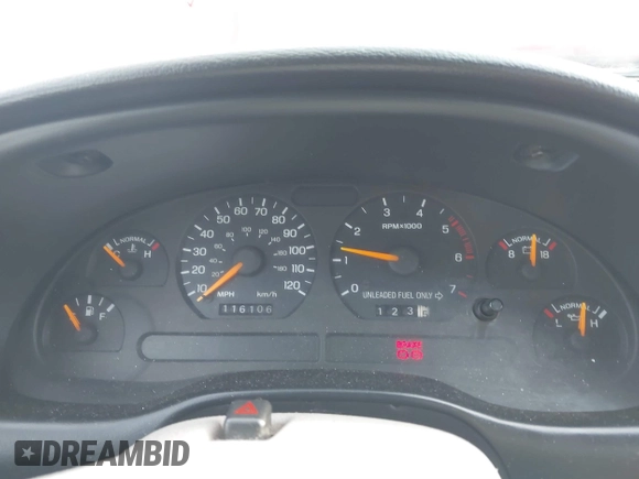 1996 Ford Mustang with VIN 1FALP4042TF223781, listed as a IAAI auction lot 41197025 with 116,106 mi miles. Bid and sale history available at carsss.com. Image 7.