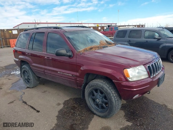 2002 Jeep Grand Cherokee Limited with VIN 1J8GW58N02C324540, listed as a IAAI auction lot 41476068 with 205,646 mi miles. Bid and sale history available at carsss.com. Image 1.