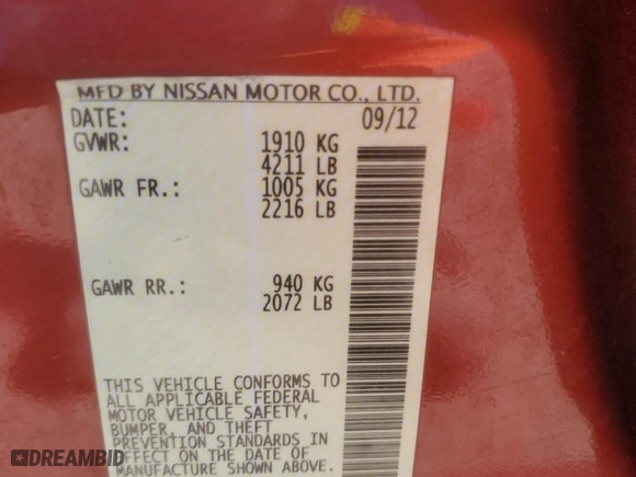 2013 Nissan Altima 2.5 S with VIN 1N4AL3AP7DC143255, listed as a Copart auction lot 51665655 with 168,912 mi miles and Salvage Title. Bid and sale history available at carsss.com. Image 14.