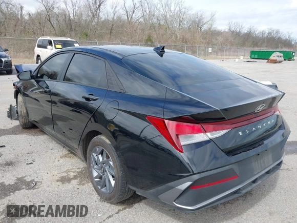 2024 Hyundai Elantra SEL with VIN KMHLM4DGXRU704580, listed as a IAAI auction lot 41729227 with 12,394 mi miles. Bid and sale history available at carsss.com. Image 3.