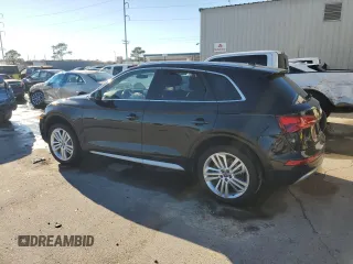 2018 Audi Q5 Premium Plus with VIN WA1BNAFY3J2073828, listed as a Copart auction lot 46827735 with Not Provided miles and Salvage Title. Bid and sale history available at DreamBid. Image 2.